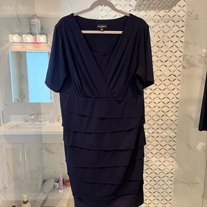 Navy Tiered Dress